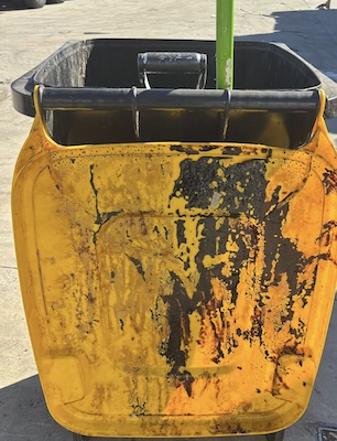 dirty wheelie bin