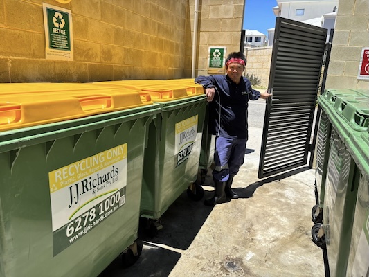 super clean bins with bins they have just cleaned