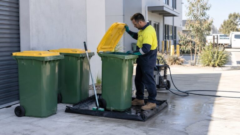 bin cleaner, cleaning recycling bins